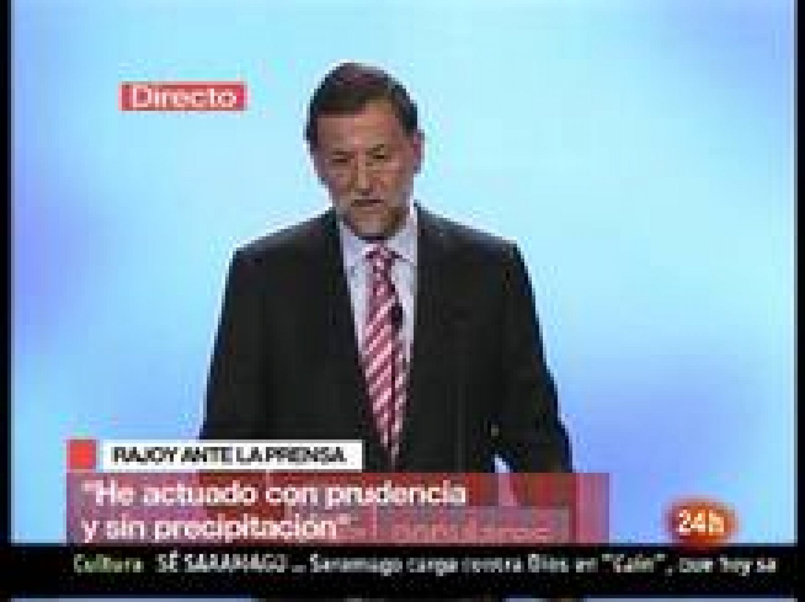 Rajoy: "He actuado con prudencia y sin precipitación" | Ver