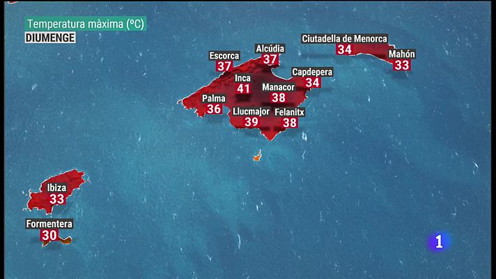 El temps a les Illes Balears - 13/08/21