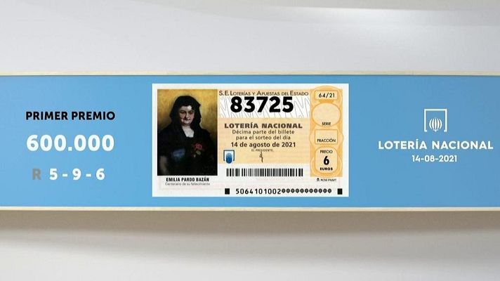 SELAE - Sorteo de la Lotería Nacional del 14/08/2021