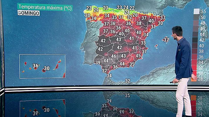 En el interior sudoeste, litoral sudeste y Baleares las temperaturas nocturnas no bajarán de 24 grados