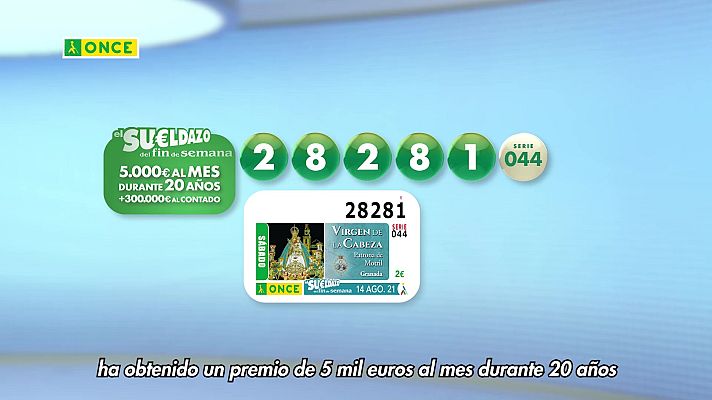 Sorteos ONCE - Sorteo ONCE - 14/08/21