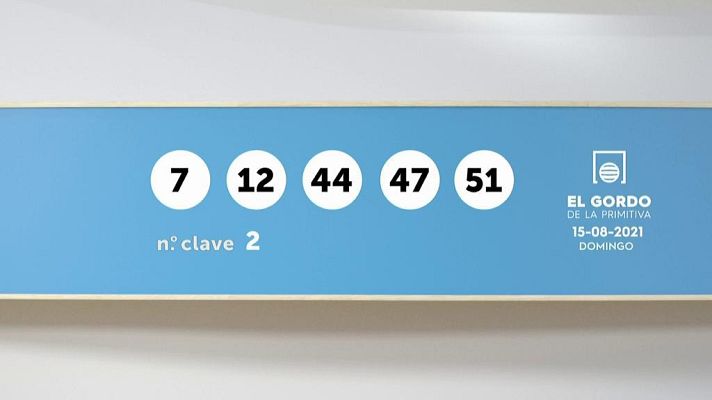 SELAE - Sorteo de la Lotería Gordo de la Primitiva del 15/08/2021
