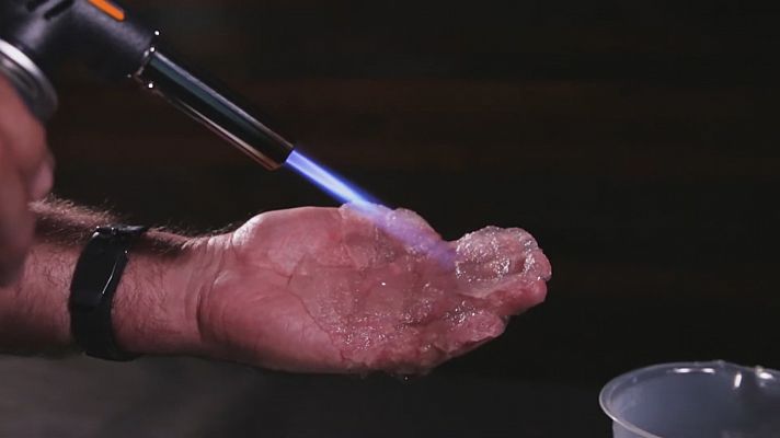 Noticias Murcia - Gelatina que consigue cortar el fuego