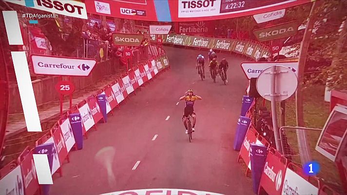 Telediario 1 - Rein Taaramäe, nuevo líder en la general de La Vuelta 2021