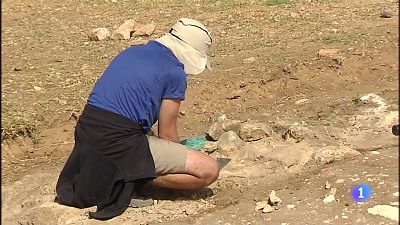 Yacimiento Noheda en Cuenca en el que trabajan jvenes voluntarios este verano