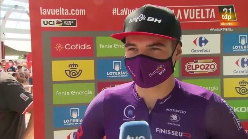 Canal, el más joven de la Vuelta: "Intenté quitarme el miedo metiéndome en una escapada" -- Ver ahora
