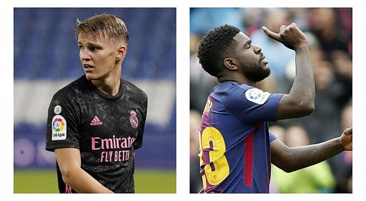 Odegaard y Umtiti, en la rampa de salida