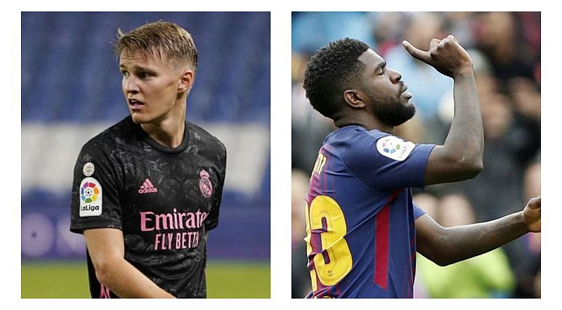 Odegaard y Umtiti, en la rampa de salida - ver ahora
