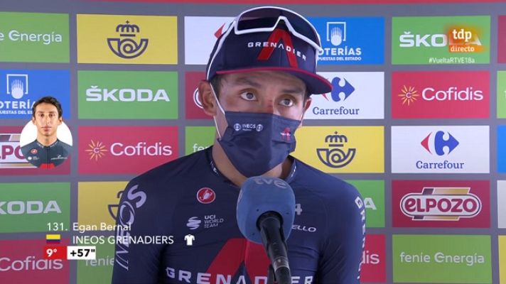 Vuelta ciclista a España - La Vuelta 2021 | Egan Bernal: "La caída fue justo a mi lado pero yo intentaba estar delante"