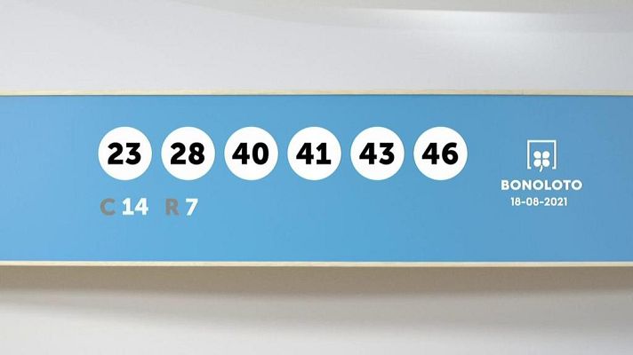 SELAE - Sorteo de la Lotería Bonoloto del 18/08/2021