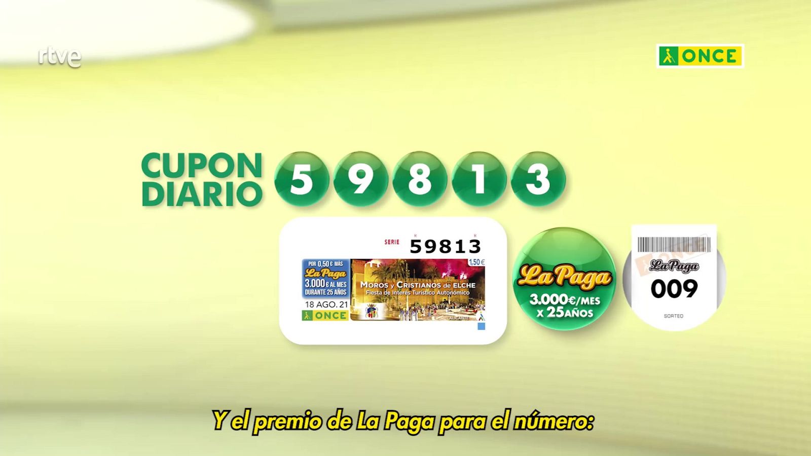 Sorteo ONCE - 18/08/21 - ver ahora