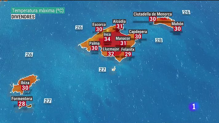 El temps a les Illes Balears - 19/08/21