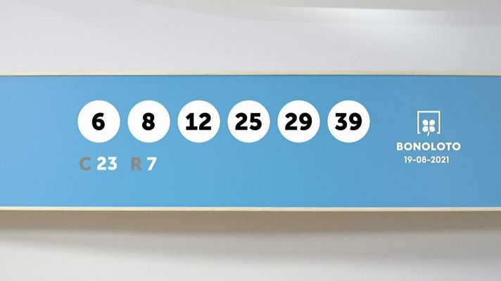 SELAE - Sorteo de la Lotería Bonoloto del 19/08/2021
