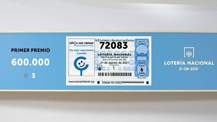 SELAE - Sorteo de la Lotería Nacional del 21/08/2021