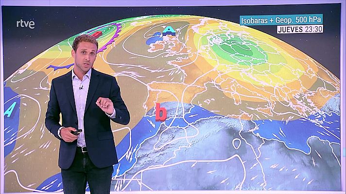 El tiempo - Chubascos y tormentas localmente fuertes en zonas del sur