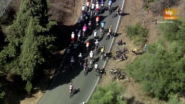 Vuelta a España | Caída de Primoz Roglic en la etapa 12 entre Jaén y Córdoba