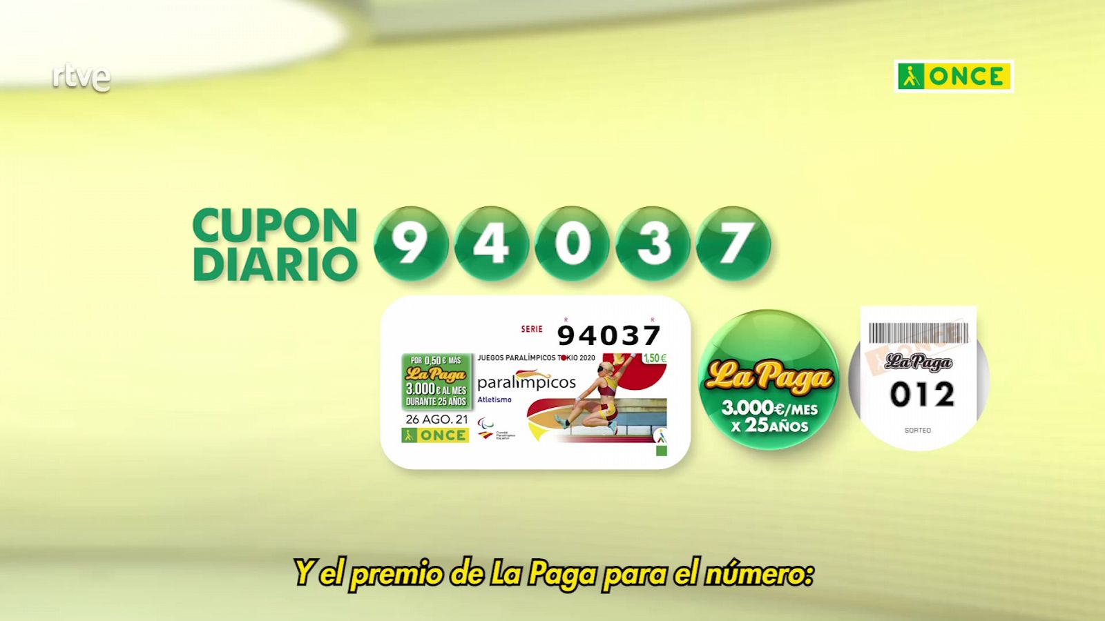 Sorteo ONCE - 26/08/21 - ver ahora