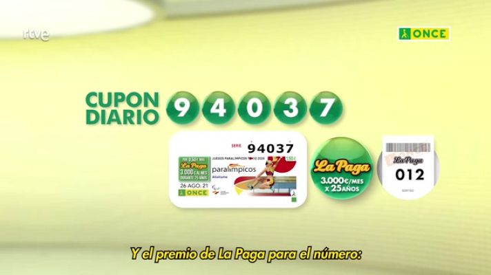 Sorteos ONCE - Sorteo ONCE - 26/08/21