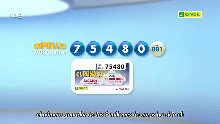 Sorteos ONCE - Sorteo ONCE - 27/08/21