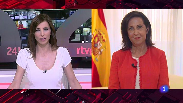 Telediario 1 - Robles afirma que España intentó traer a colaboradores afganos "hasta cinco minutos antes del atentado"