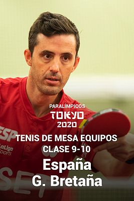 Tenis de mesa Paralímpicos Paris 2024 - Tenis de mesa equipos: 9-10. Octavos. España - G. Bretaña