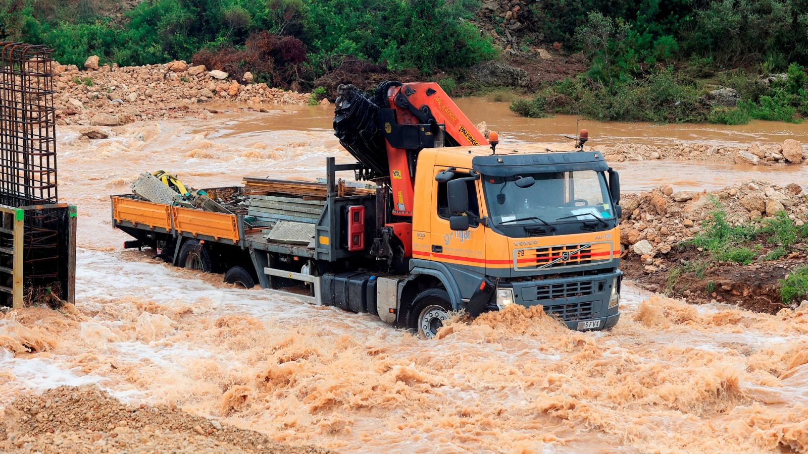 Inundaciones y cortes de luz en Alcanar (Tarragona)