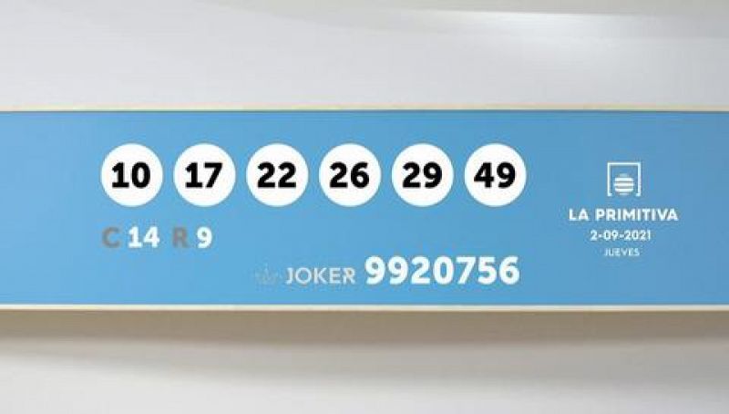 Sorteo de la Lotería Primitiva y Joker del 02/09/2021 - Ver ahora