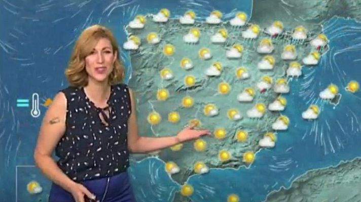 Telediario 1 - La Aemet prevé fuertes chubascos en zonas de Cataluña, Castellón y Pirineos