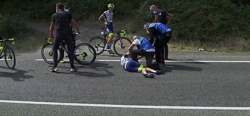 Vuelta 2021 | Grave cada de Louis Meintjes - Vuelta ciclista a Espaa | Ver