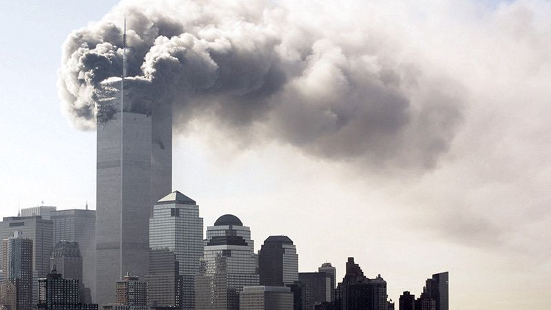 11-S: Un avión se estrella contra la Torre Norte del World Trade Center de Nueva York