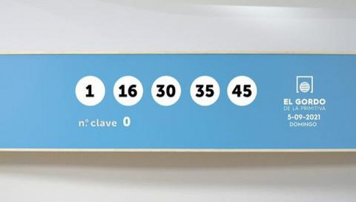 SELAE - Sorteo de la Lotería Gordo de la Primitiva del 05/09/2021