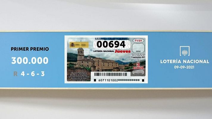 SELAE - Sorteo de la Lotería Nacional del 09/09/2021