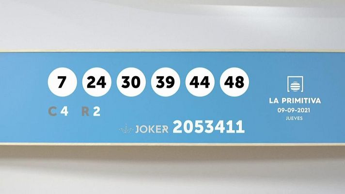 Sorteo de la Lotería Primitiva y Joker del 09/09/2021