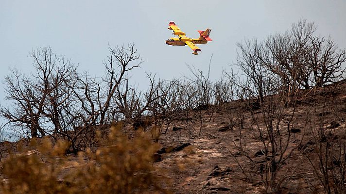 Las condiciones meteorológicas mejoran en el incendio en Sierra Bermeja 