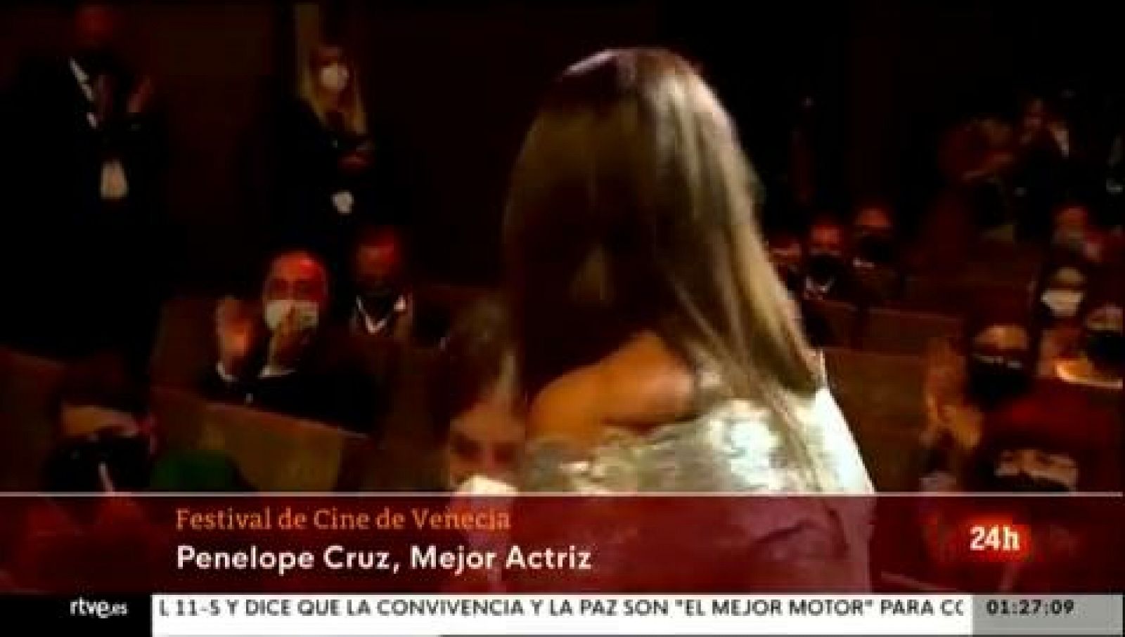 Penélope Cruz, Copa Volpi a la Mejor Actriz de Venecia por 'Madres Paralelas' de Almodóvar- RTVE.es - Informativo 24h | Ver