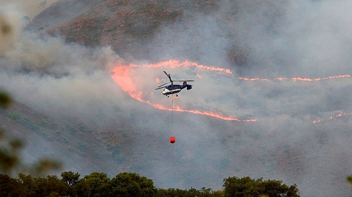 Telediario 1 - El fuego de Sierra Bermeja, Málaga, continúa y ya ha quemado más de 7.000 hectáreas