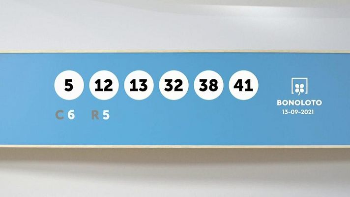 SELAE - Sorteo de la Lotería Bonoloto del 13/09/2021