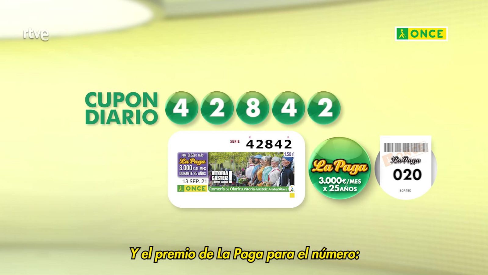 Sorteo ONCE - 13/09/21 - ver ahora