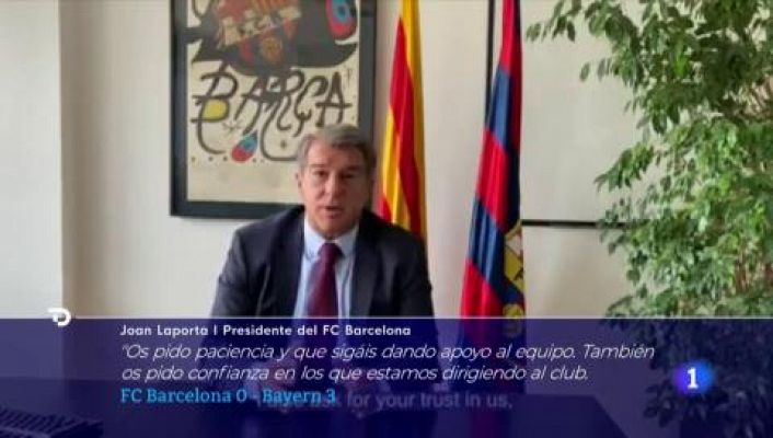Laporta pide "paciencia" con el equipo y "confianza" en la directiva del Barça