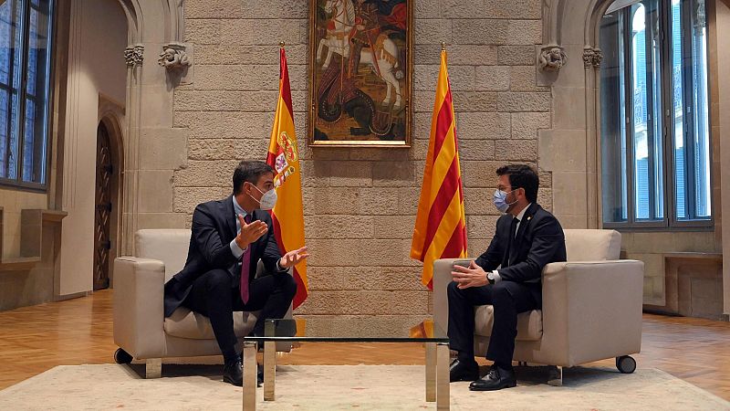 Sánchez y Aragonès constatan sus profundas diferencias pero se emplazan a una negociación "sin plazos"