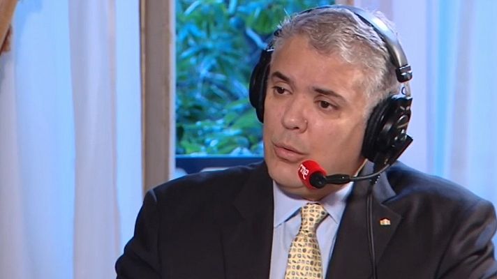 Iván Duque, en RNE: Cuando enfrentamos las protestas en Colombia "hubo bastante tergiversación"