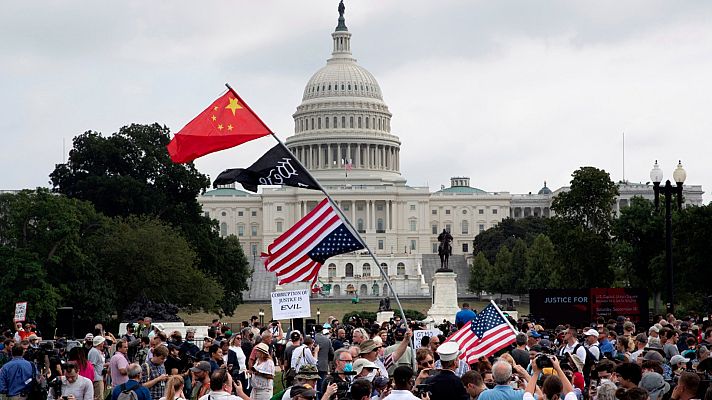 Telediario Fin de Semana - Baja asistencia a la manifestación para apoyar a los procesados por el asalto al Capitolio de enero