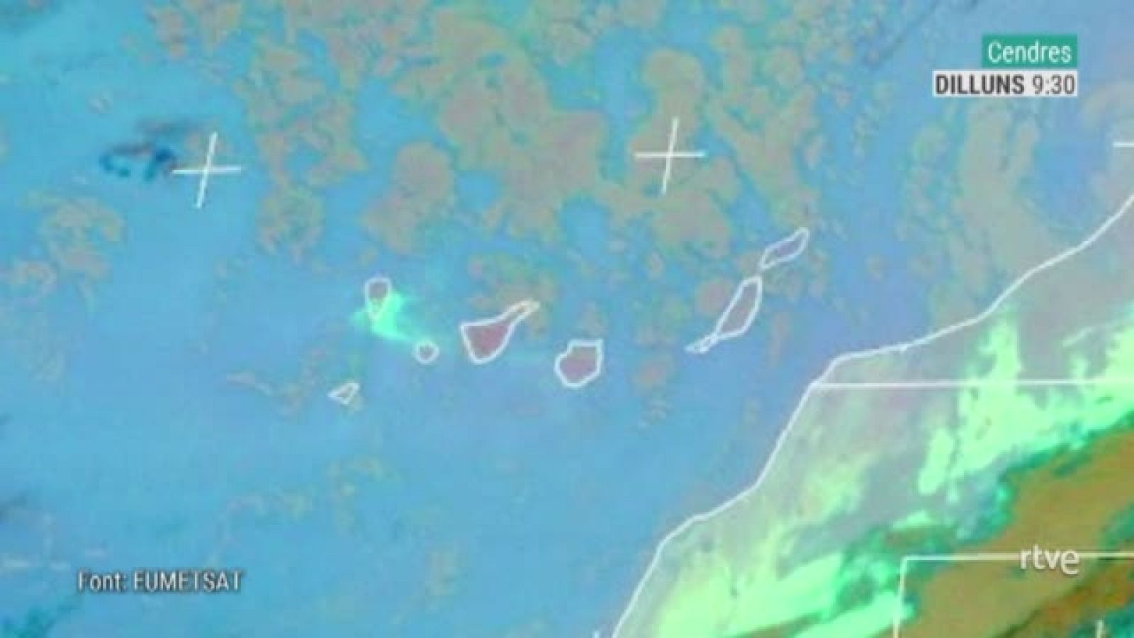 Evolució de les cendres del volcà de la Palma i de la direcció del vent | Veure