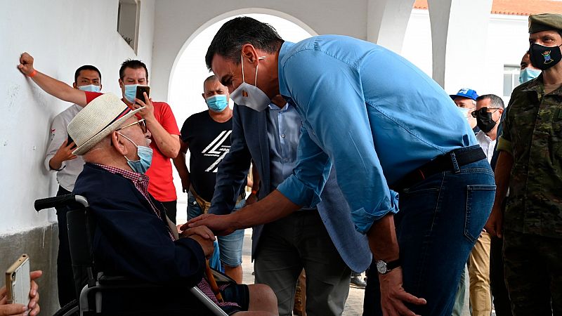 Sánchez se compromete con los habitantes de La Palma para reparar los daños de la erupción volcánica - Ver ahora