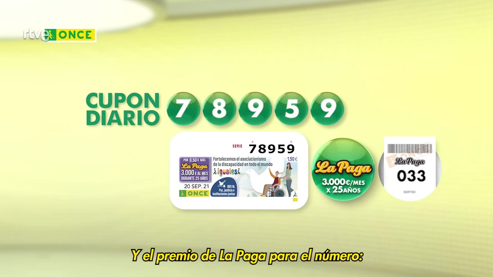 Sorteo ONCE - 20/09/21 - ver ahora