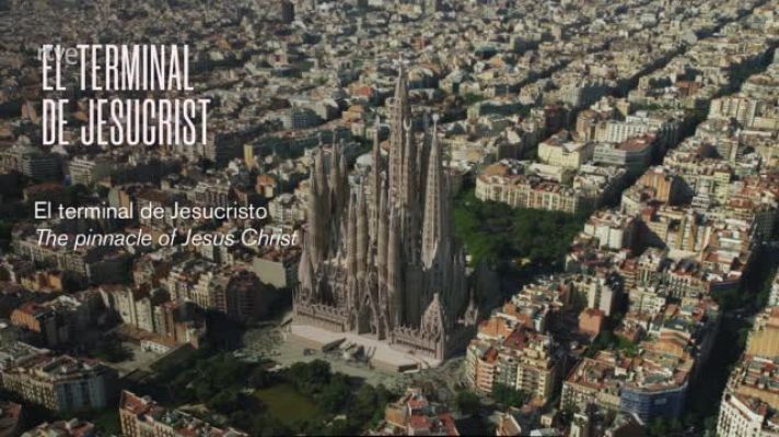 Projecció de la Torre de Jesucrist, la més alta de la Sagrada Família