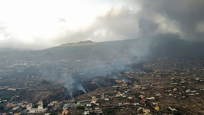 La erupción del volcán de La Palma, desde el aire