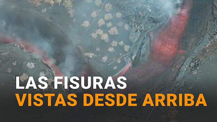 Modo Digital - Así se ven las bocas y la lava manando de la erupción de La Palma