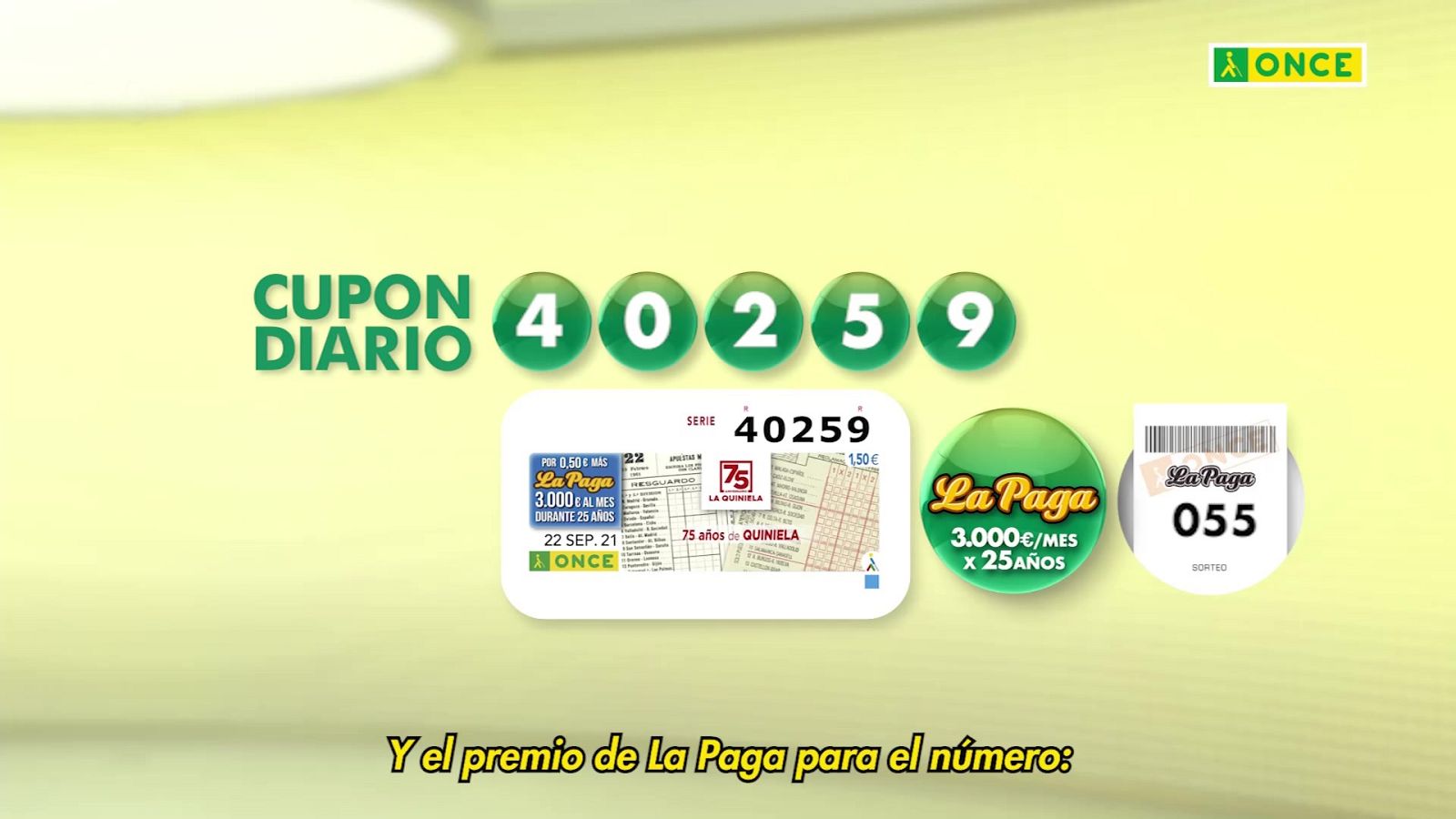 Sorteo ONCE - 22/09/21 - ver ahora