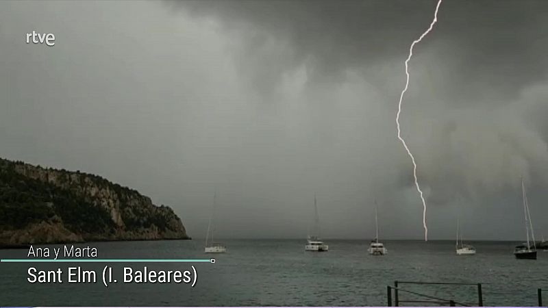 Chubascos y tormentas localmente muy fuertes en la mitad norte del área mediterránea, Baleares y suroeste peninsular - ver ahora